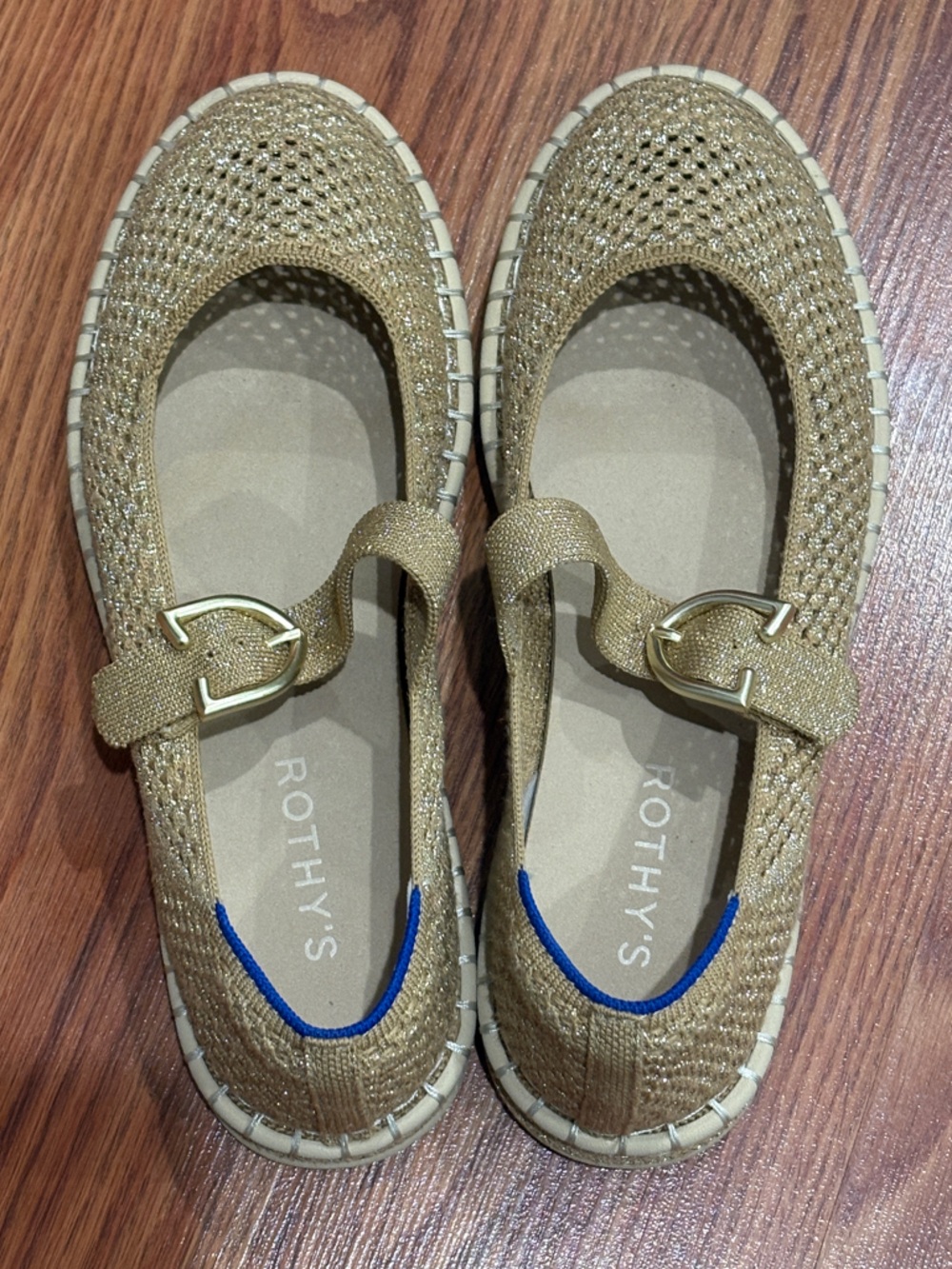 Rothy’s The Espadrille Mary Jane (Metallic Golden Sun) - Picture 3 of 7